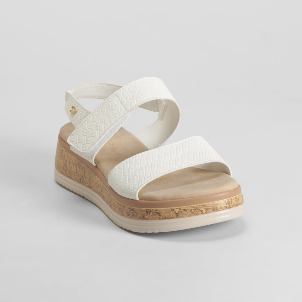 Sandalia dos tiras blanca COMFEET