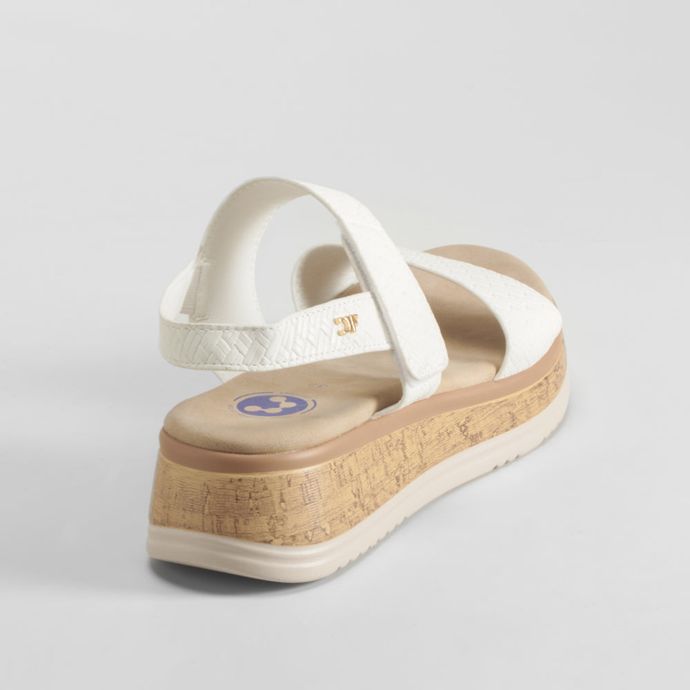 Sandalia dos tiras blanca COMFEET