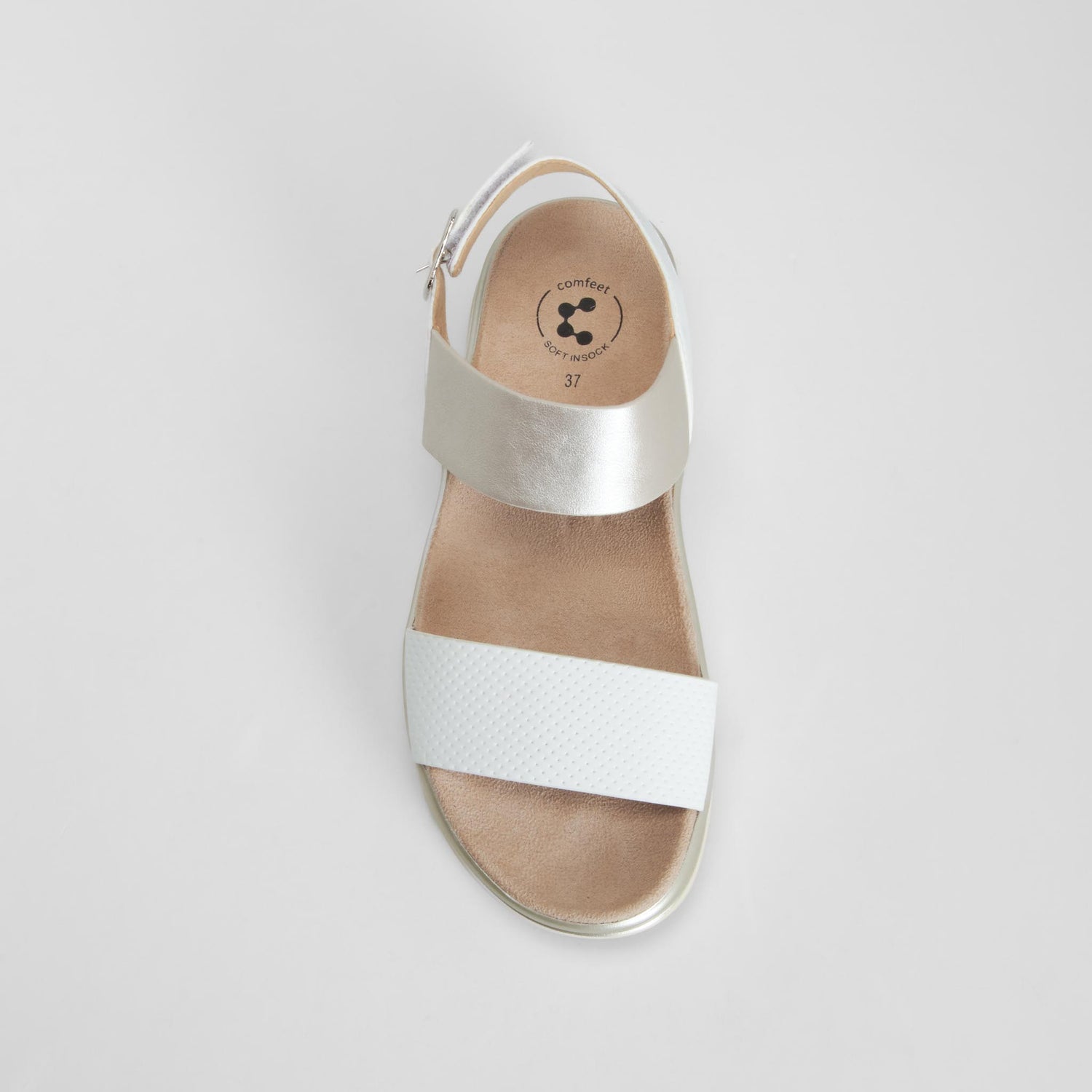 Sandalia plana blanca COMFEET