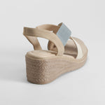 Sandalia yute cuña tiras multicolor COMFEET