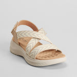 Sandalia tiras cruzadas nylon beige COMFEET