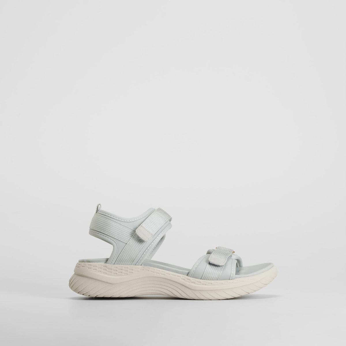 Sandalia con velcro gris COMFEET