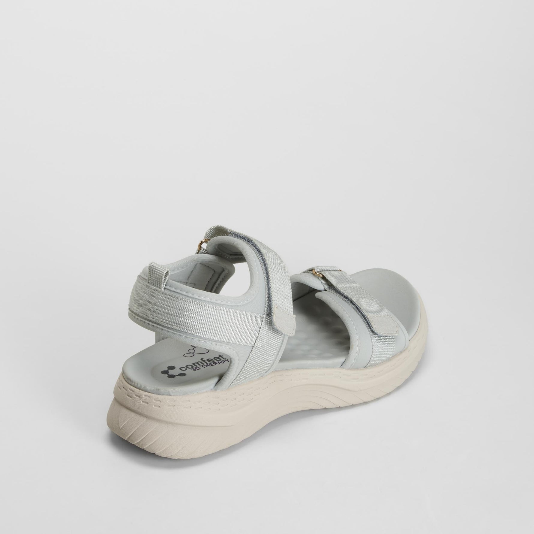 Sandalia con velcro gris COMFEET