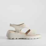 Sandalia cuña gris COMFEET
