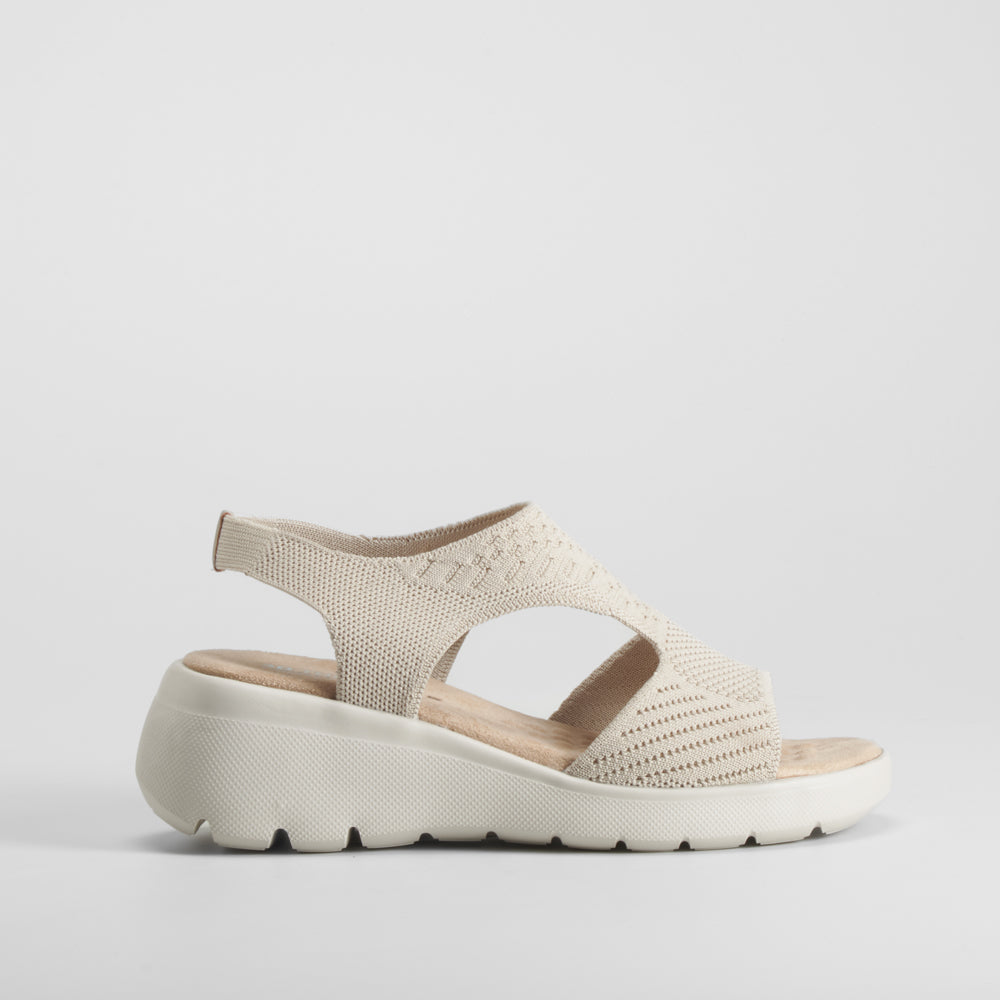 Sandalia cuña gris COMFEET