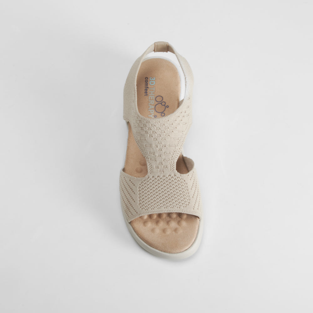 Sandalia cuña gris COMFEET