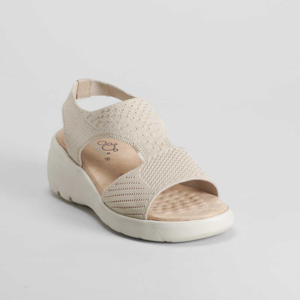 Sandalia cuña gris COMFEET