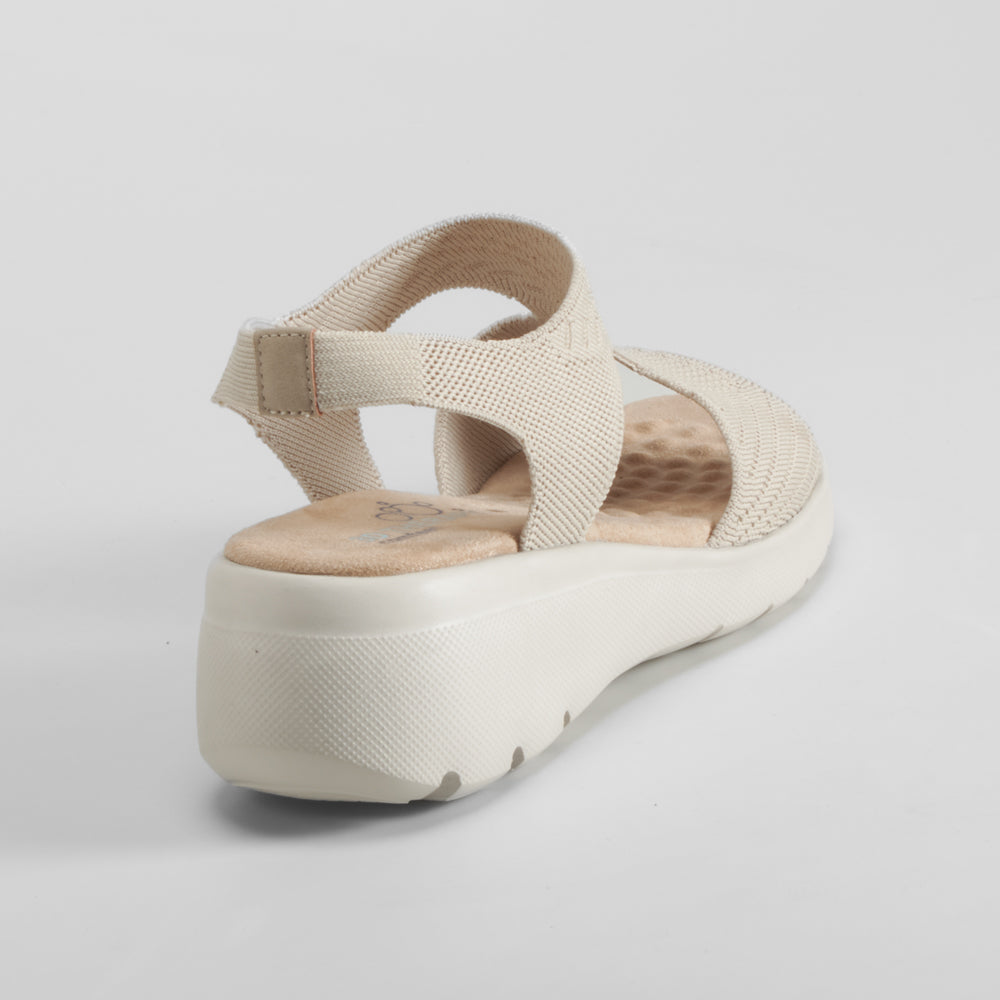 Sandalia cuña gris COMFEET