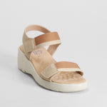 Sandalia cuña cómoda marrón COMFEET