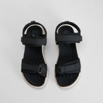 Sandalia tiras velcro negra COMFEET
