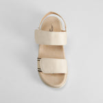Sandalia doble velcro nylon beige COMFEET