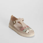 Sandalia cerrada cosida marrón multicolor COMFEET