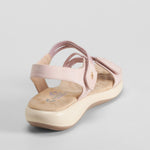 Sandalia elásticos velcro tiras rosa COMFEET