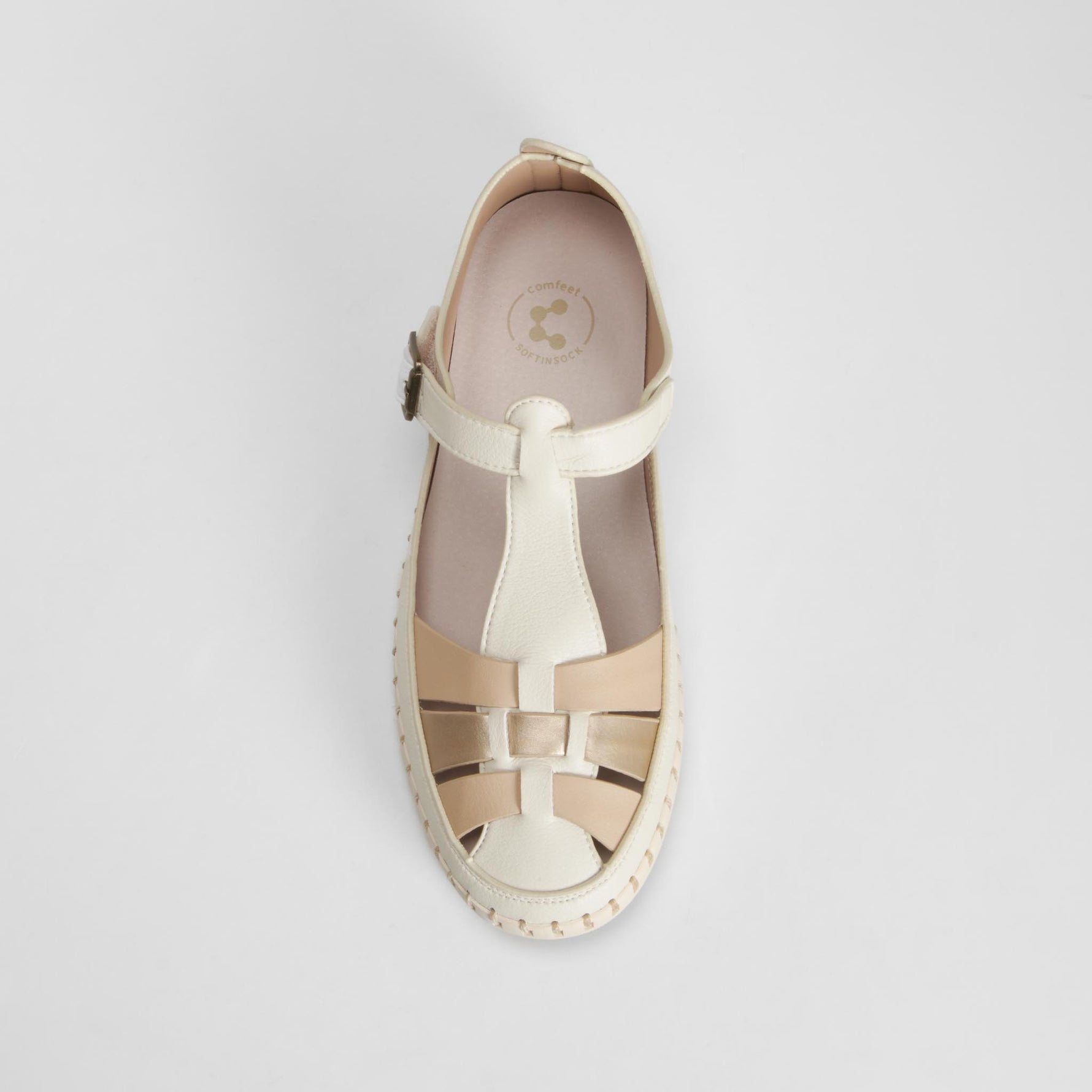 Sandalia cerrada cosida multicolor COMFEET