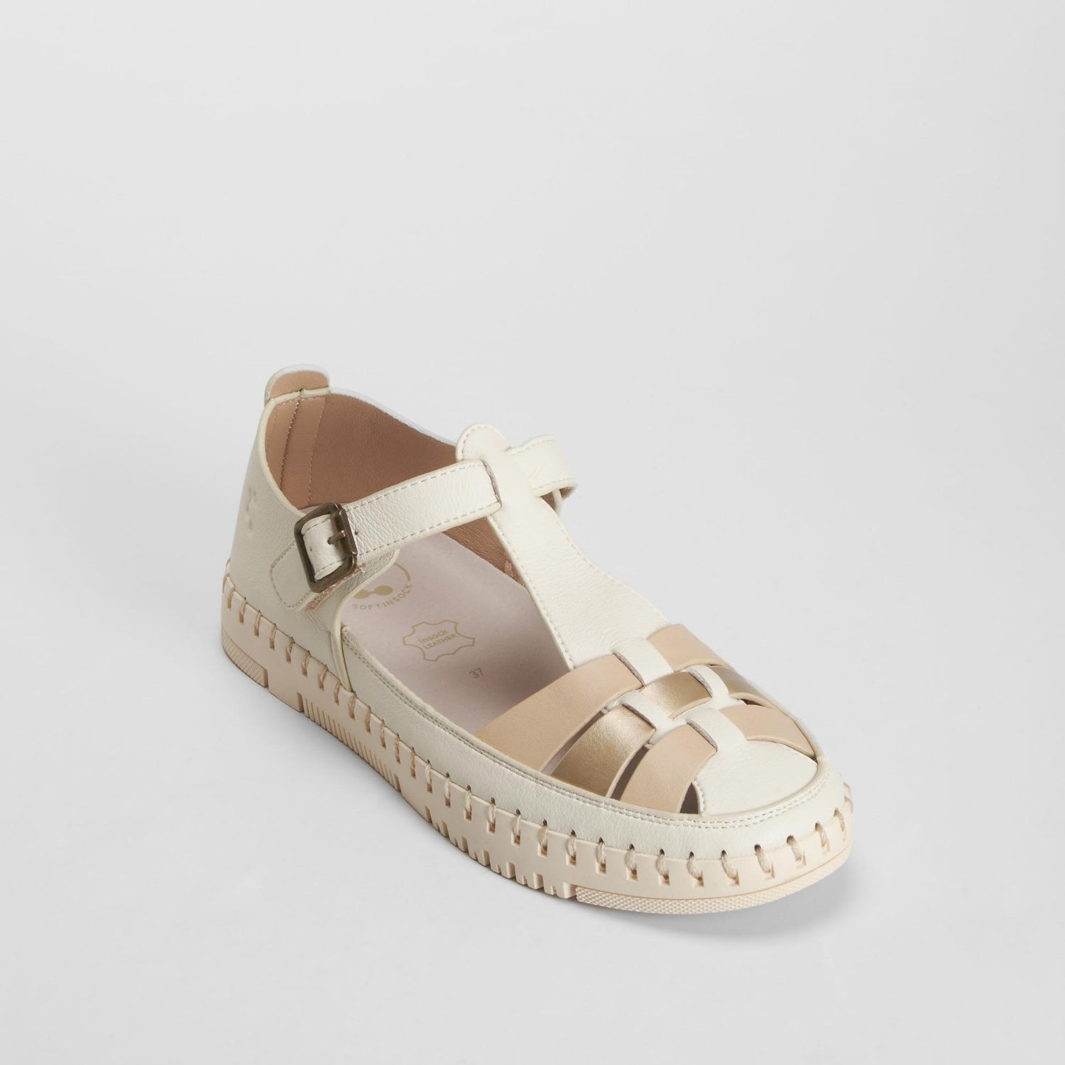 Sandalia cerrada cosida multicolor COMFEET