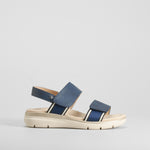 Sandalia doble velcro nylon azul COMFEET