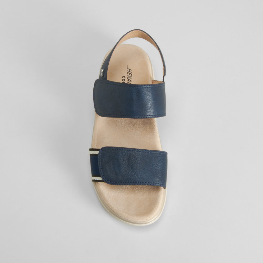 Sandalia doble velcro nylon azul COMFEET