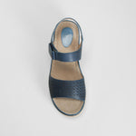 Sandalia cuña perforada azul marino COMFEET