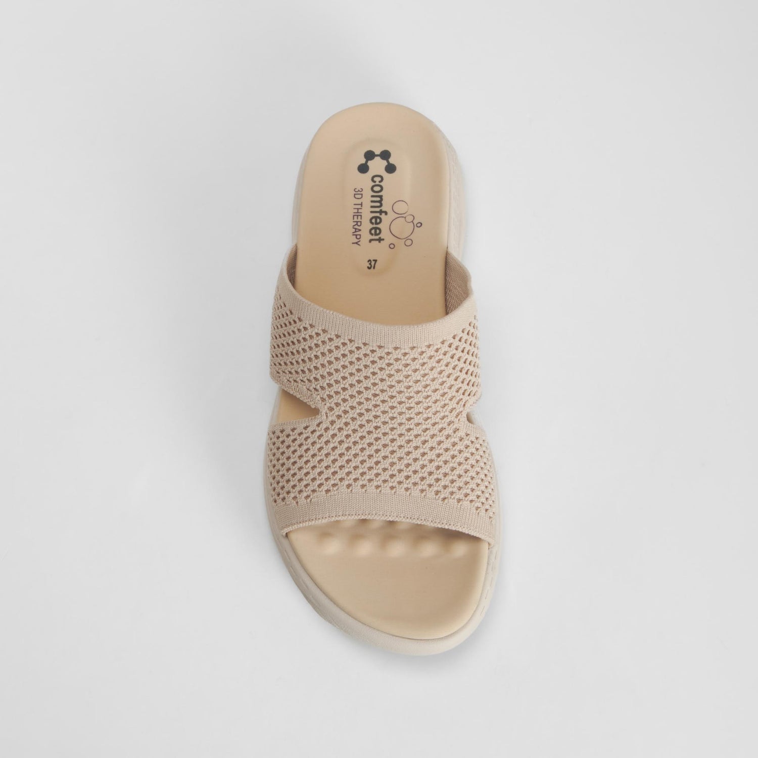 Sandalia pala plana Air System beige COMFEET