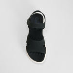 Sandalia plana negra COMFEET