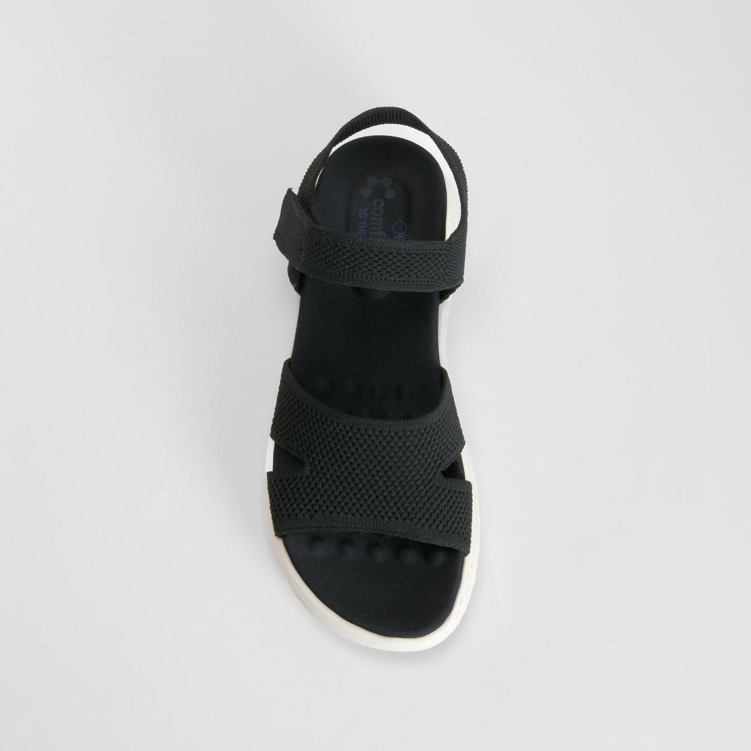 Sandalia plana negra COMFEET
