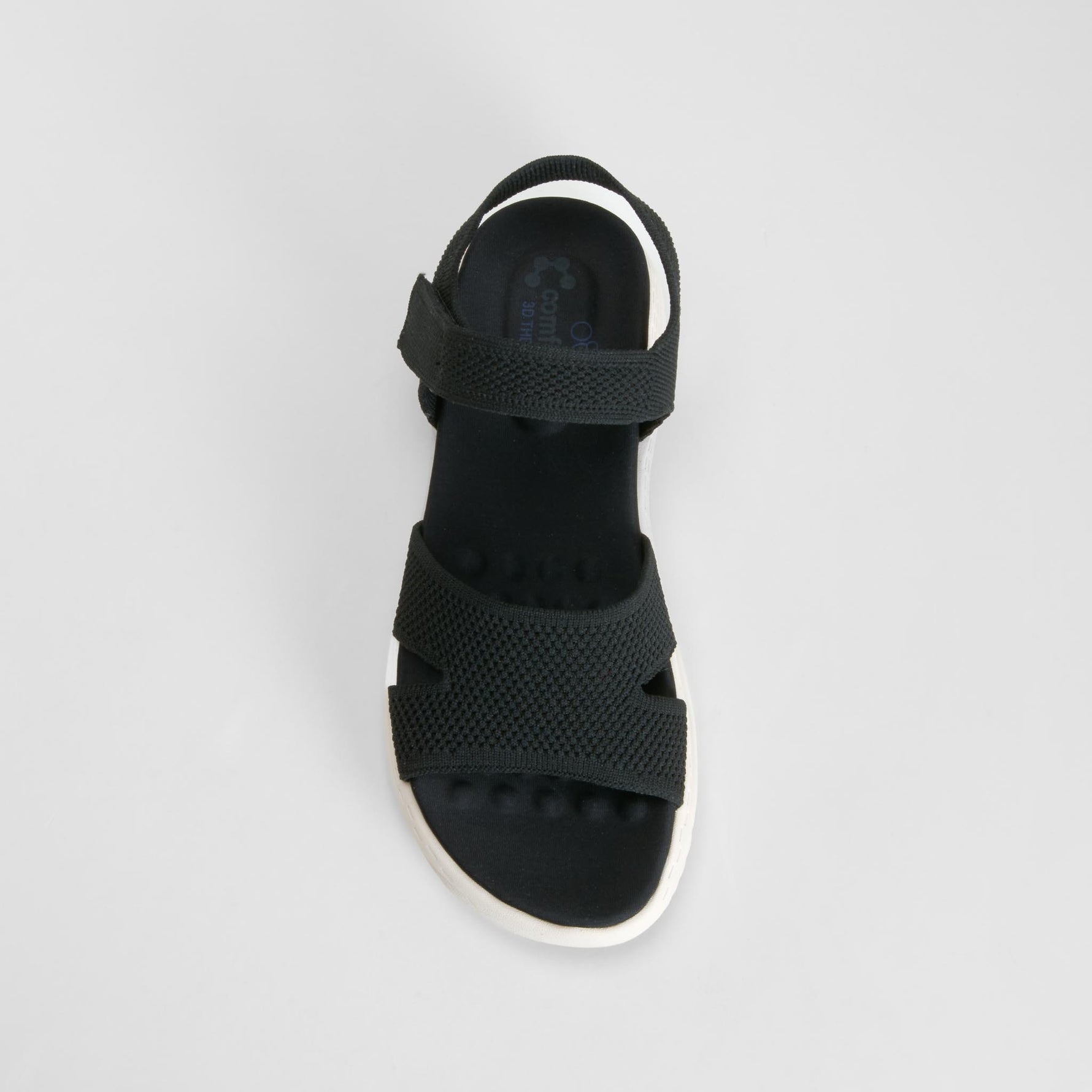 Sandalia plana negra COMFEET
