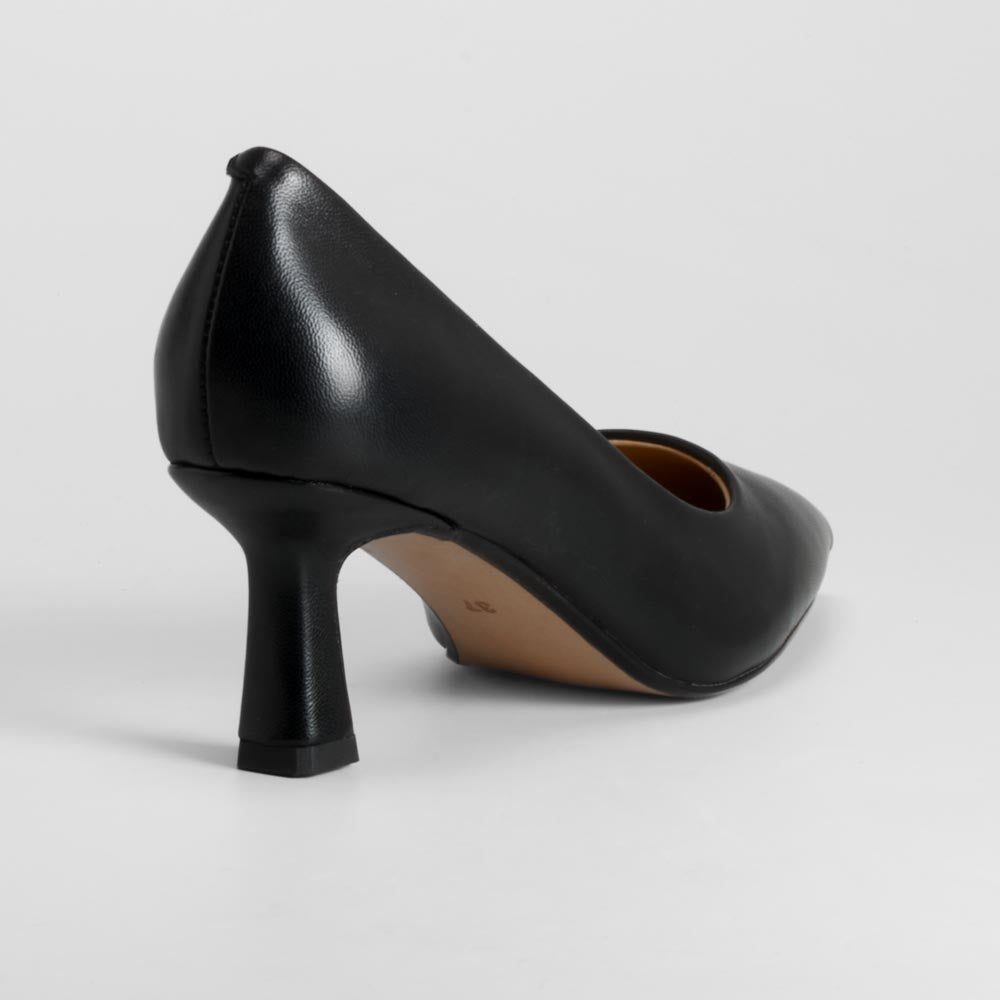 Zapato de tacón salón piel negro FOSCO