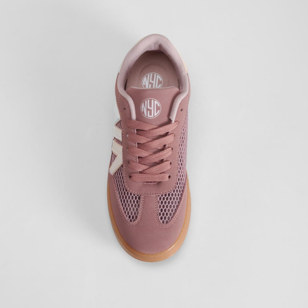 Sneaker retro mesh rosa NYC