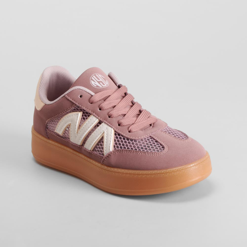 Sneaker retro mesh rosa NYC
