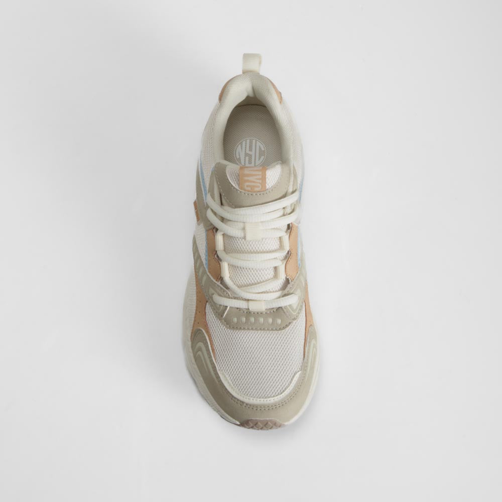 Zapatilla deportiva running beige NYC