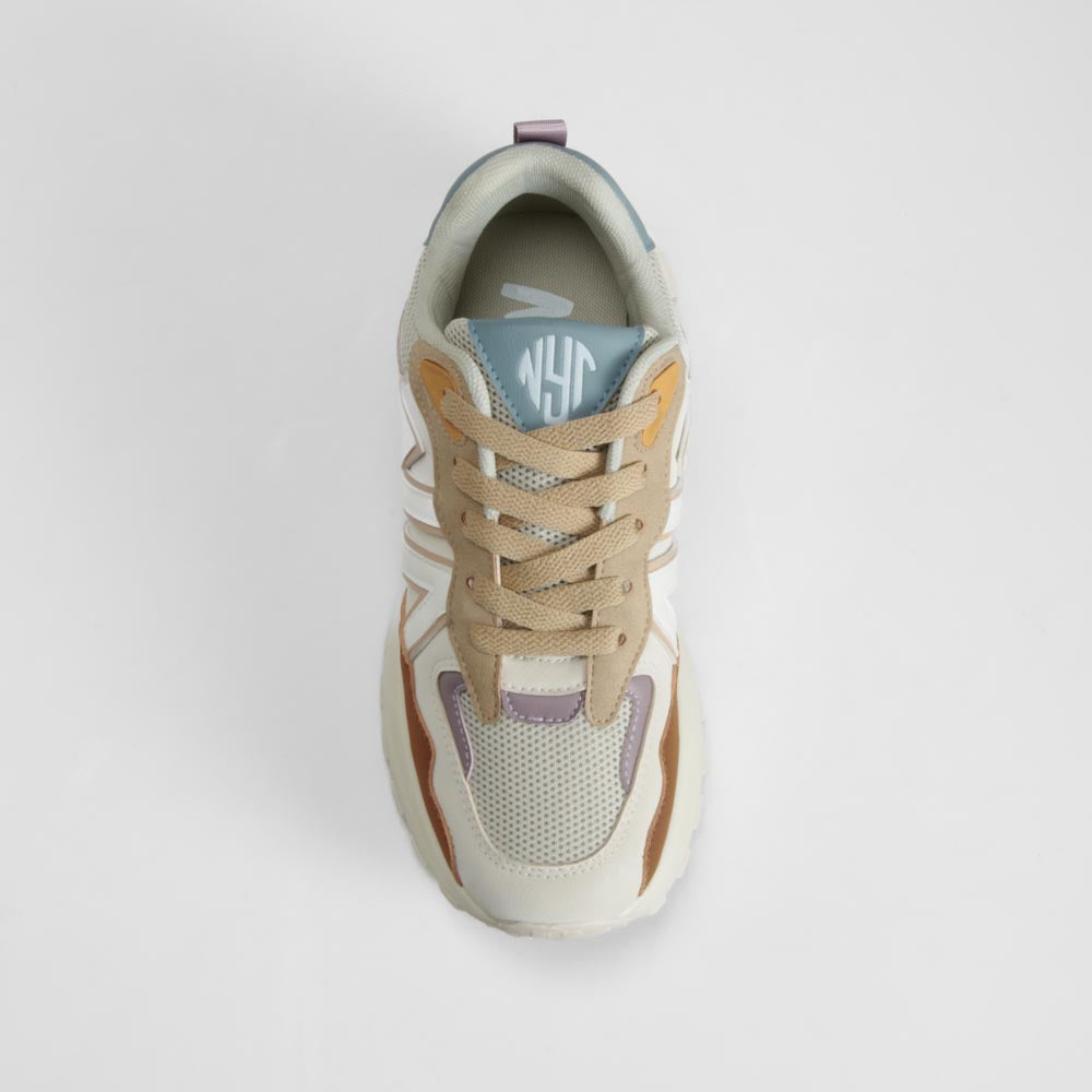 Zapatilla casual cordón multicolor NYC