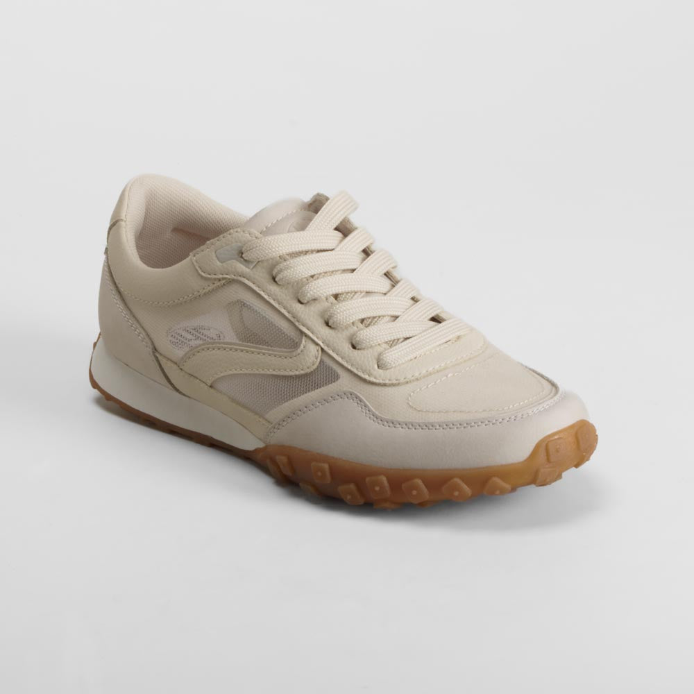 Sneaker beige con suela marrón NYC