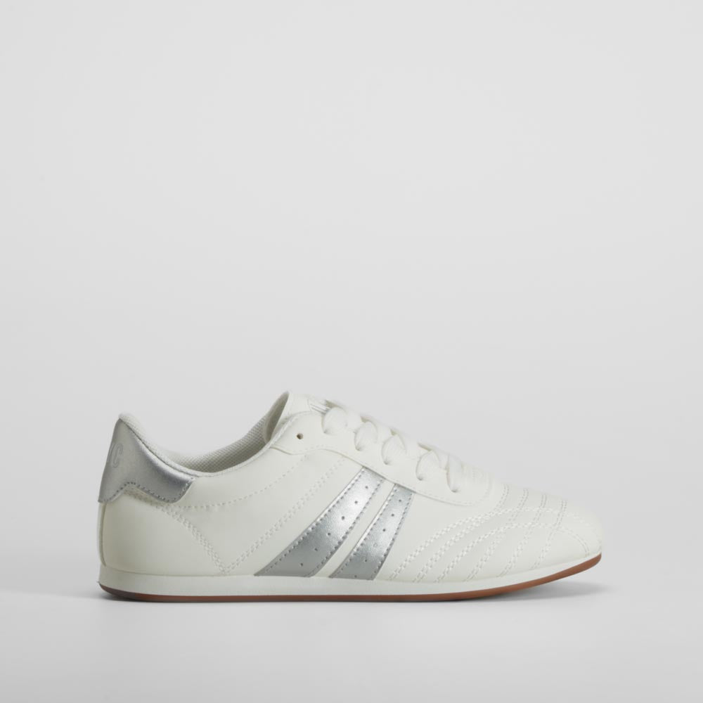 Sneaker blanca con detalles grises NYC