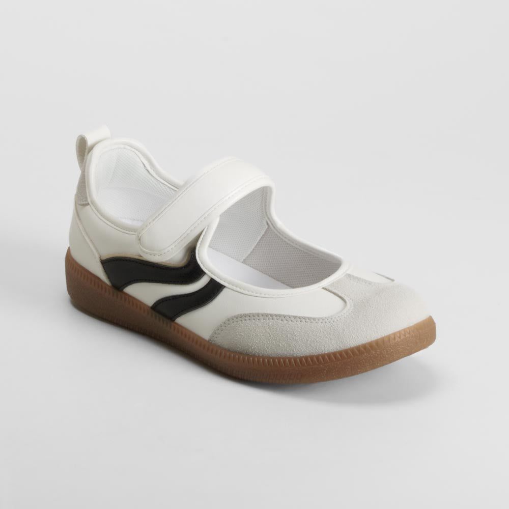 Bailarina deportiva velcro blanca NYC