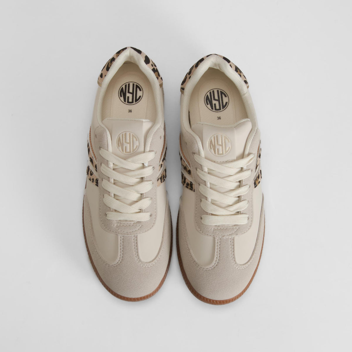 Sneaker suela caramelo animal print beige NYC