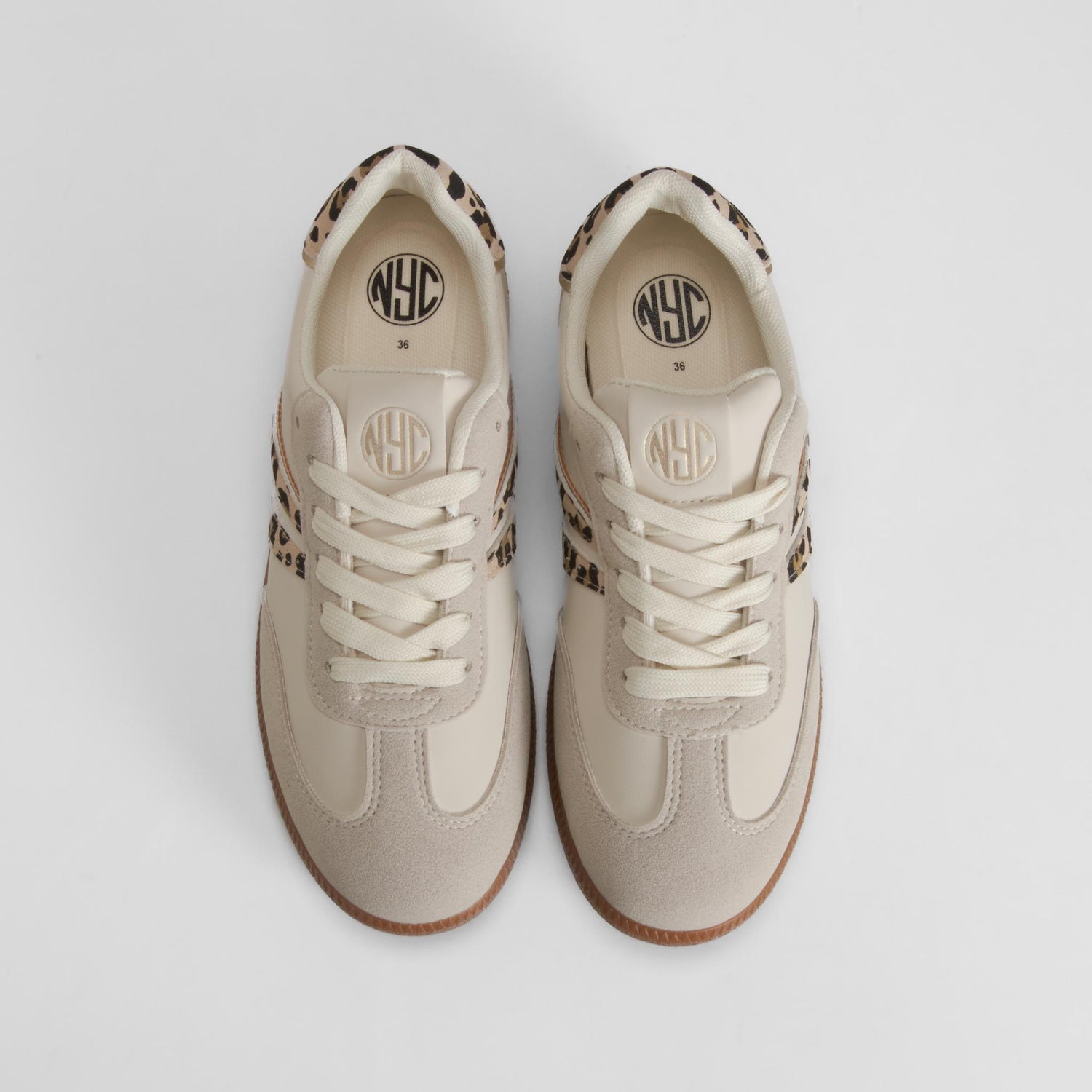 Sneaker suela caramelo animal print beige NYC