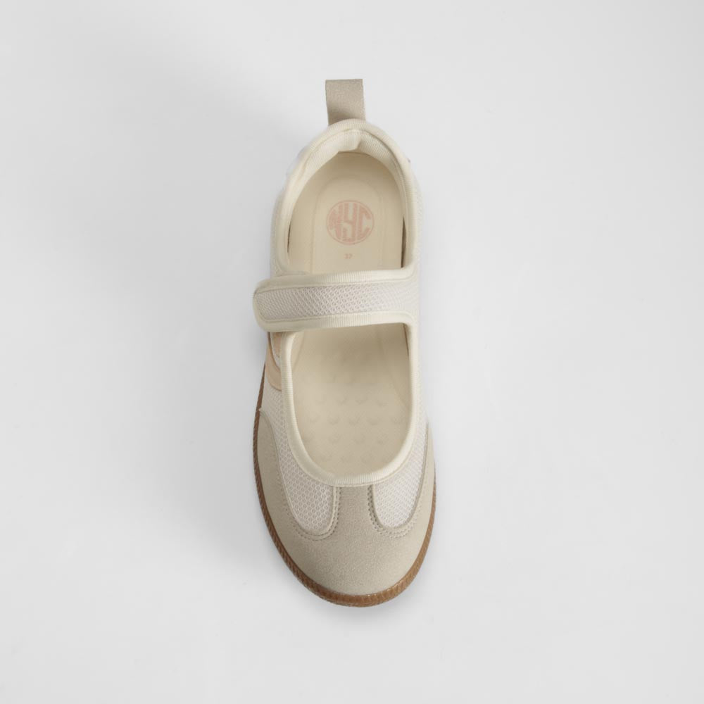 Bailarina deportiva velcro beige NYC