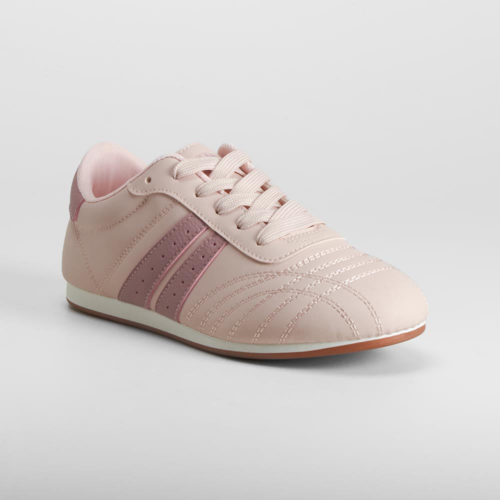 Sneaker pespuntes rosa NYC