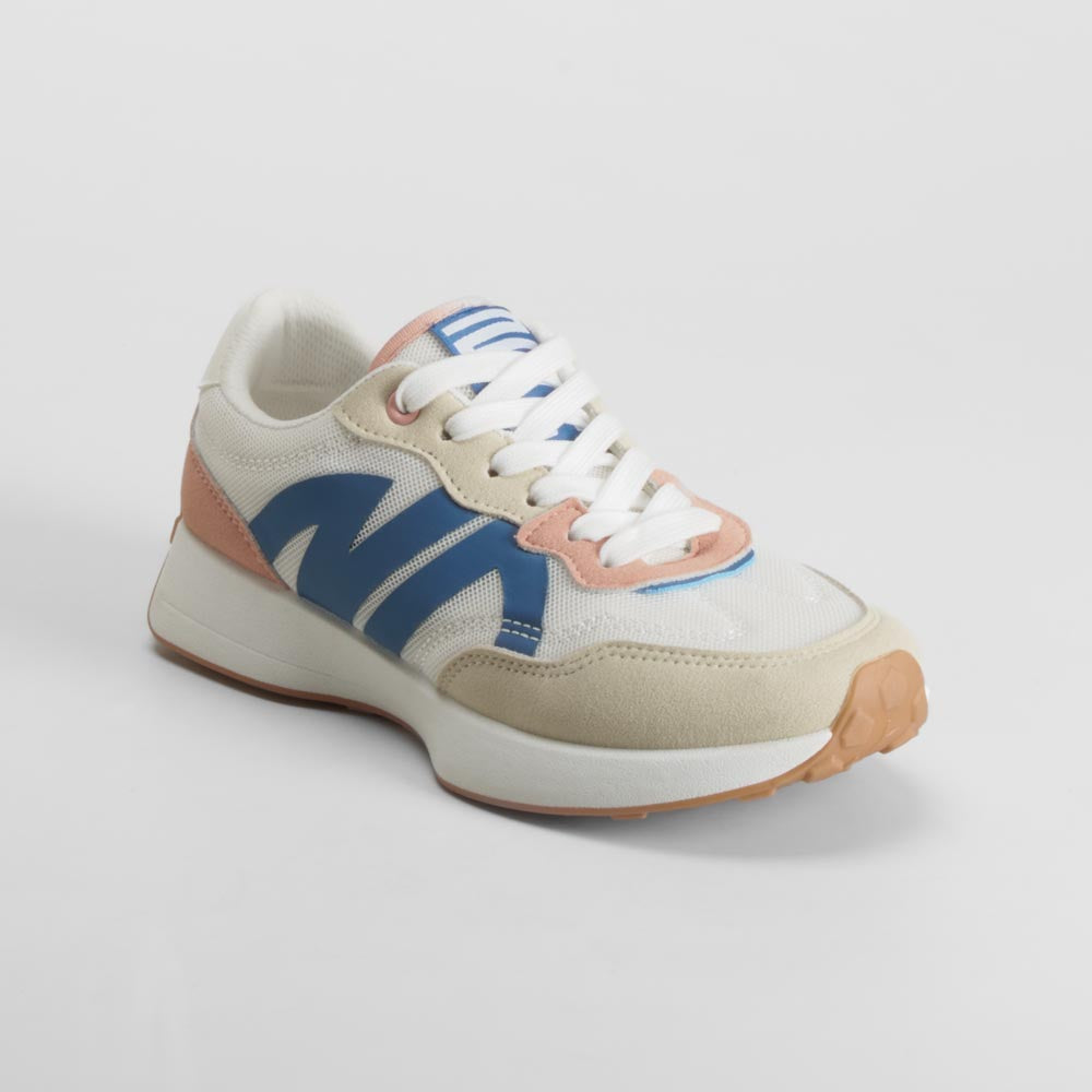Zapatilla retro joging mesh blanca NYC