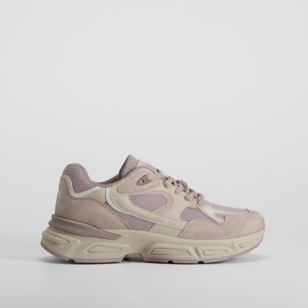 Zapatilla deportiva rosa detalles beige NYC