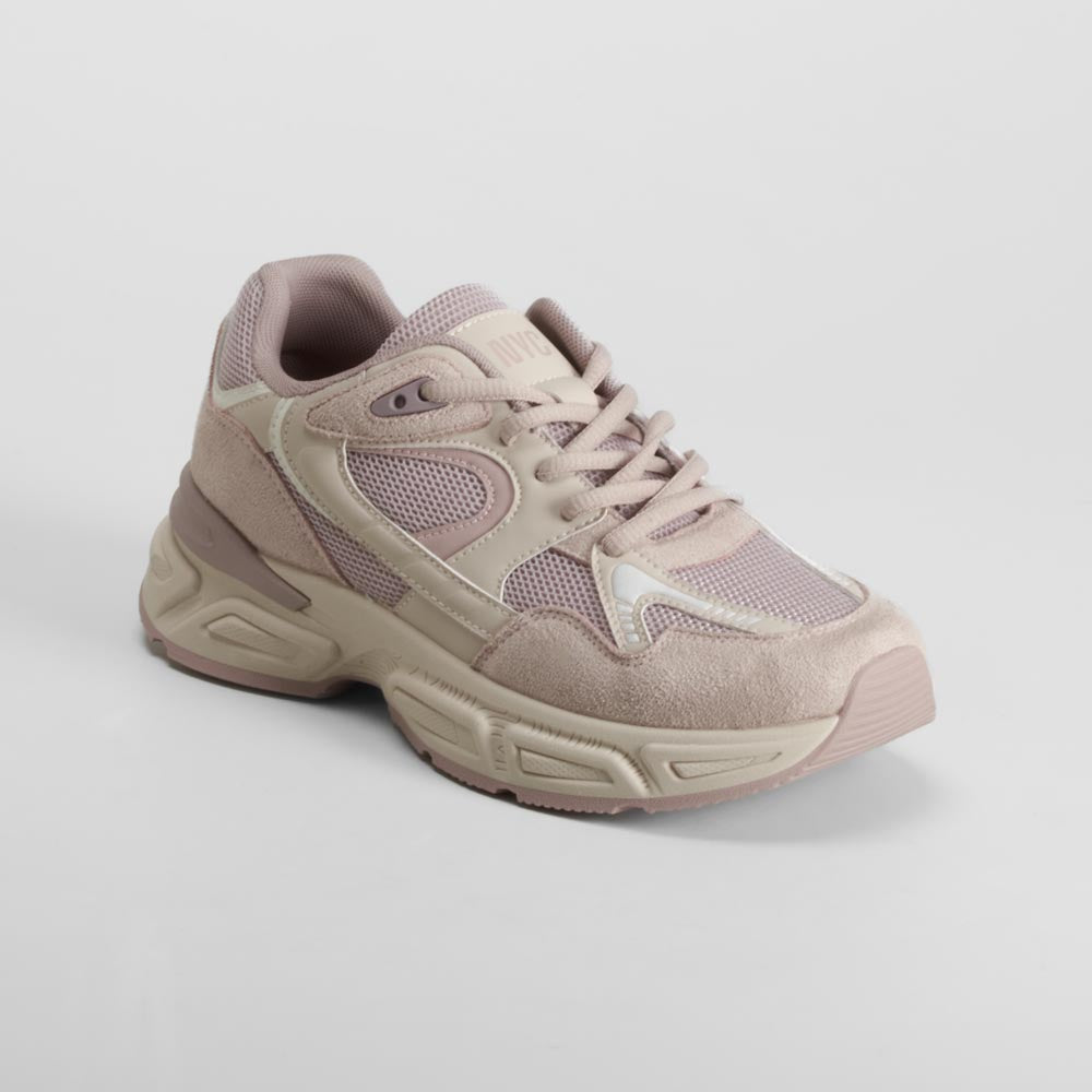 Zapatilla deportiva rosa detalles beige NYC