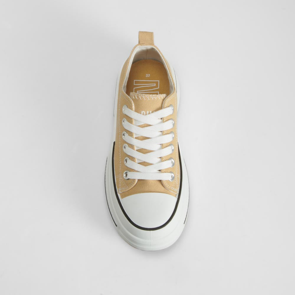 Zapatilla lona plataforma amarillo NYC