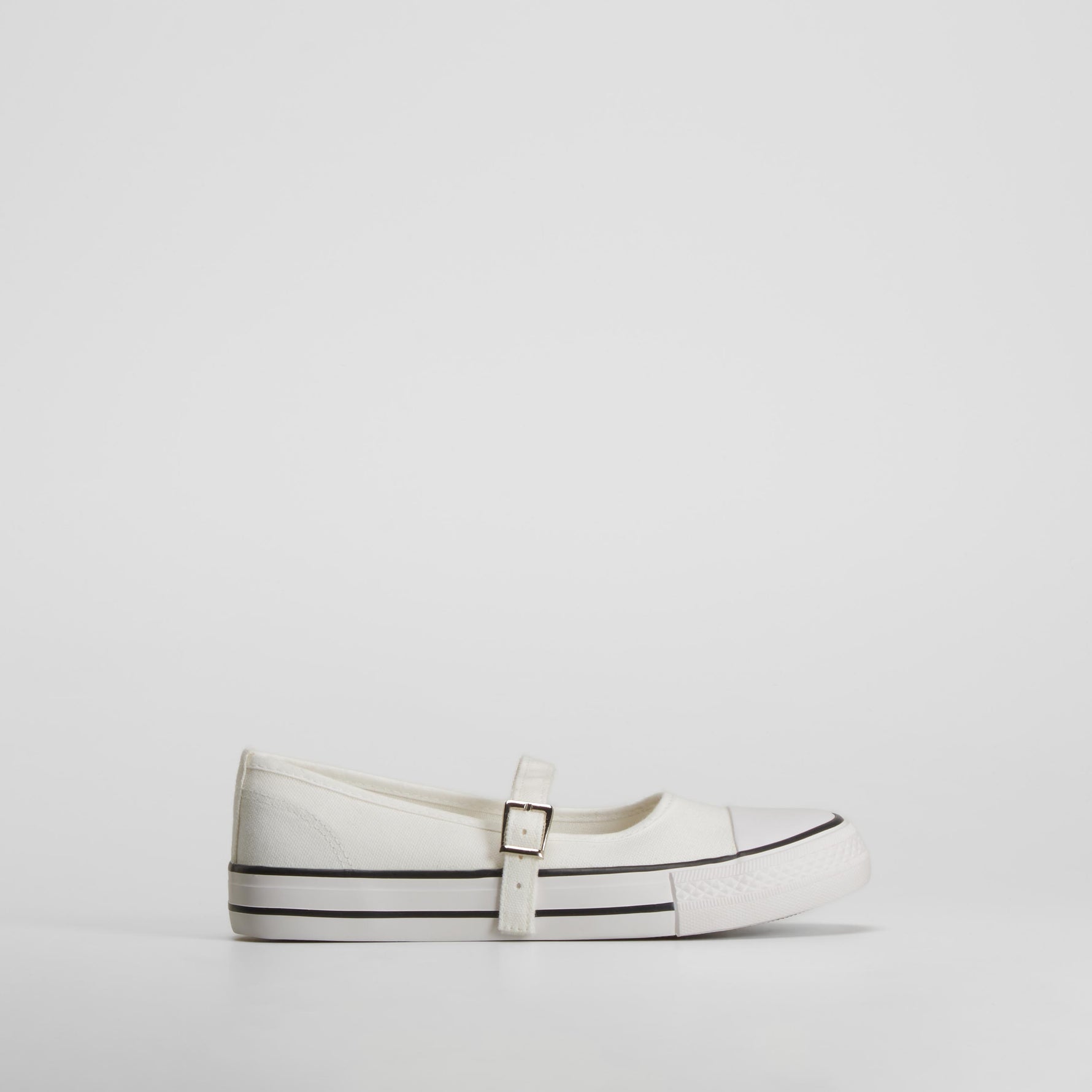 Lona merceditas con tira ajustable blanca NYC