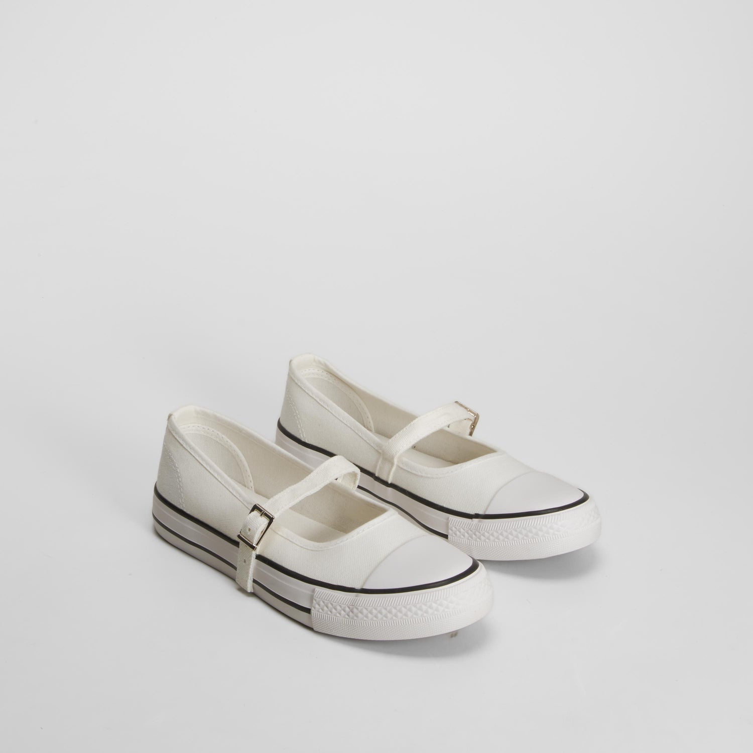 Lona merceditas con tira ajustable blanca NYC