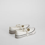 Lona merceditas con tira ajustable blanca NYC