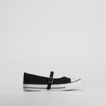 Zapatilla lona bailarina hebilla negra NYC