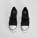Zapatilla lona bailarina hebilla negra NYC