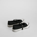 Zapatilla lona bailarina hebilla negra NYC