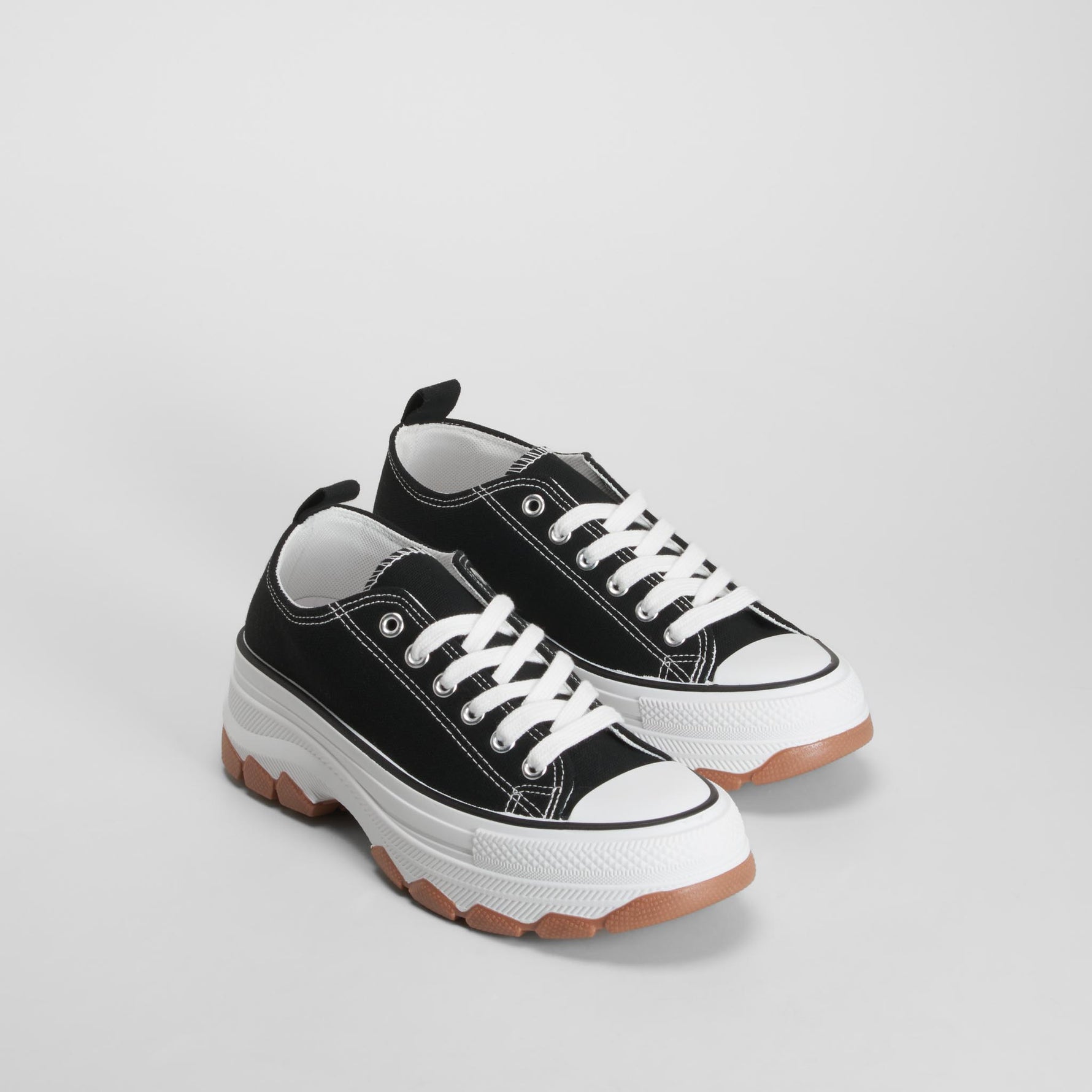 Zapatilla lona baja chunky negra NYC