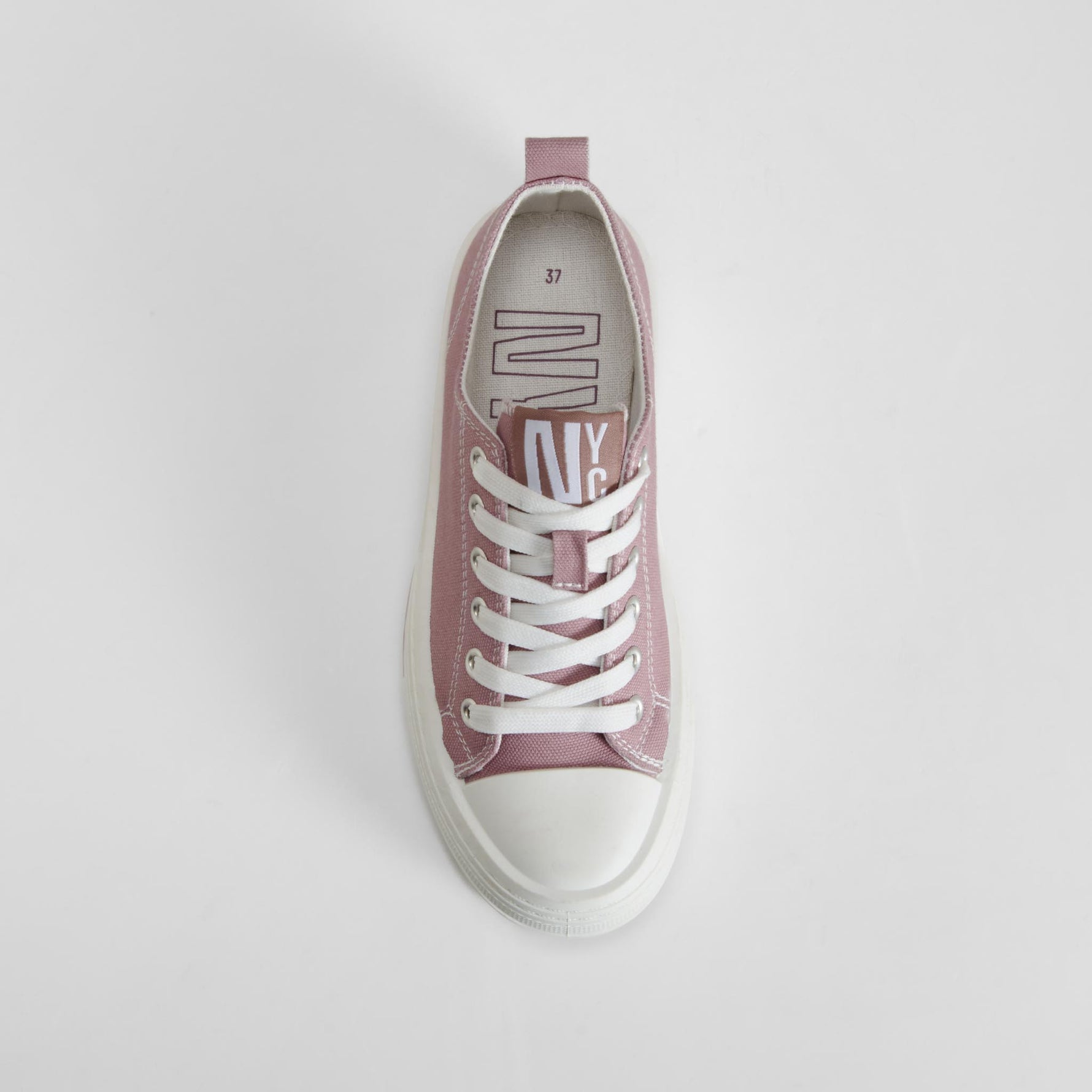 Zapatilla lona plataforma casual rosa NYC